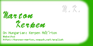 marton kerpen business card